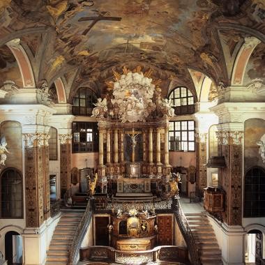 Vue intérieure de l'église du château de Rastatt