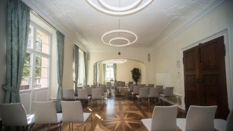 Bureau de l'état civil : salle de mariage dans la maison Rossi à Rastatt