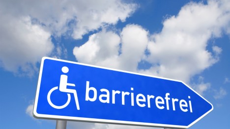 Panneau d'accessibilité (lien vers Plan d'action communal pour l'inclusion)