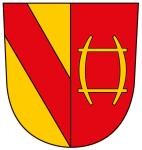 Yellow and red city emblem