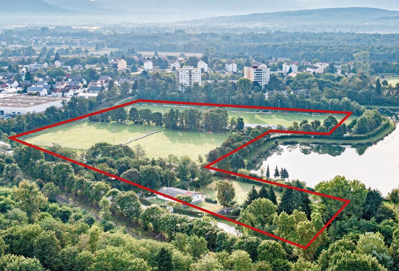 Luftaufnahme Standortvorschlag am Münchfeldsee