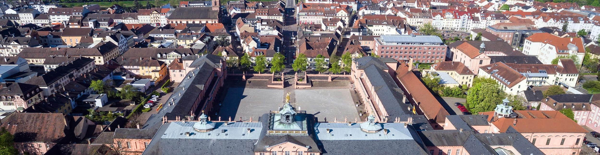 Vue aérienne du château de Rastatt