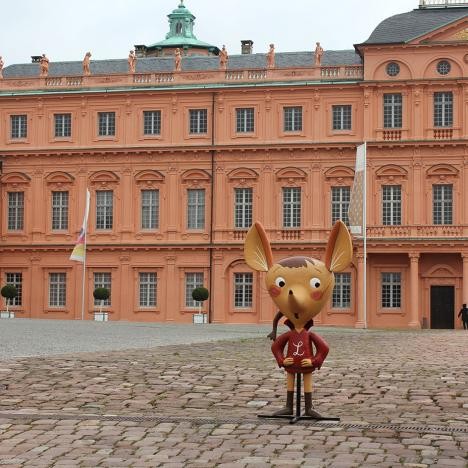 Ludwig the city mouse at Rastatt castle