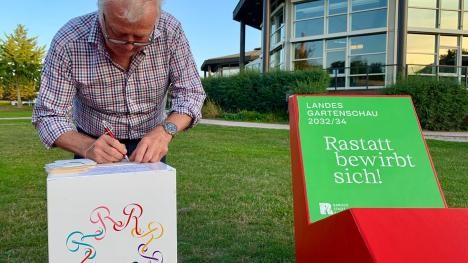 Bürger beteiligt sich an der Bierdeckelaktion zur Landesgartenschau in Rastatt