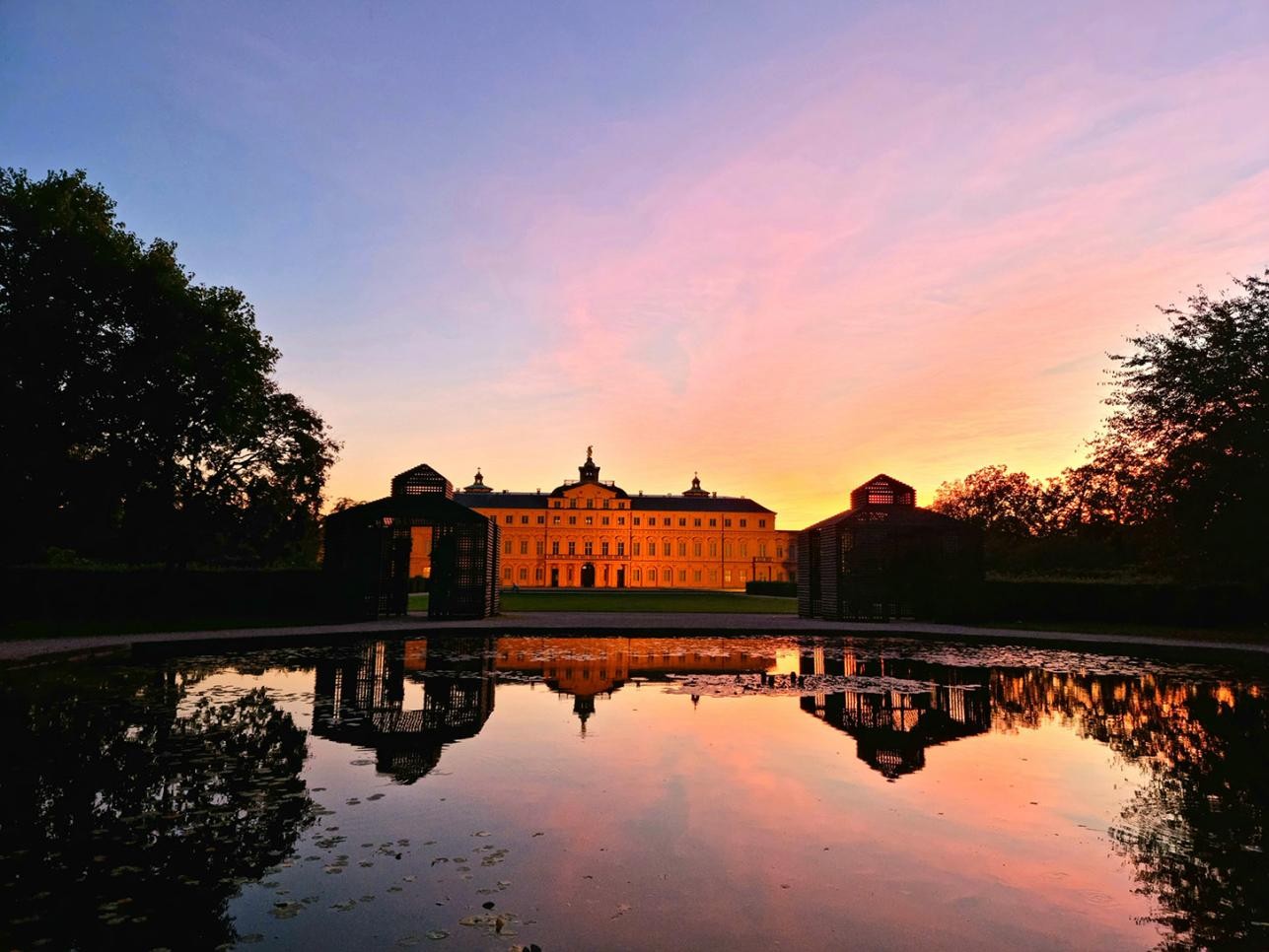 Coucher de soleil au château de Rastatt