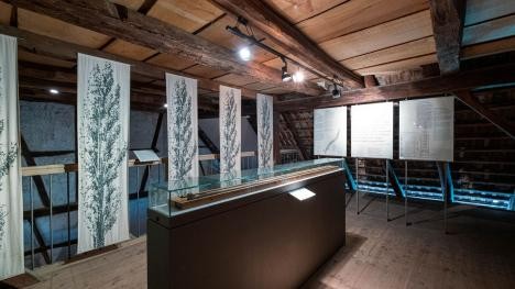 Riedmuseum Rastatt: Exhibition room in the barn