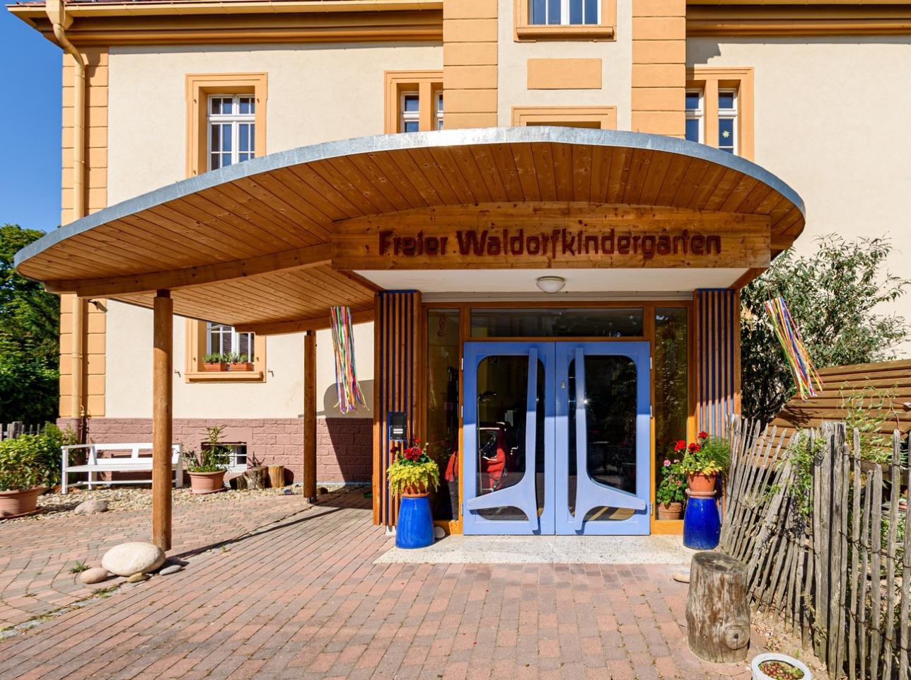 Entrée du jardin d'enfants Waldorf de Rastatt