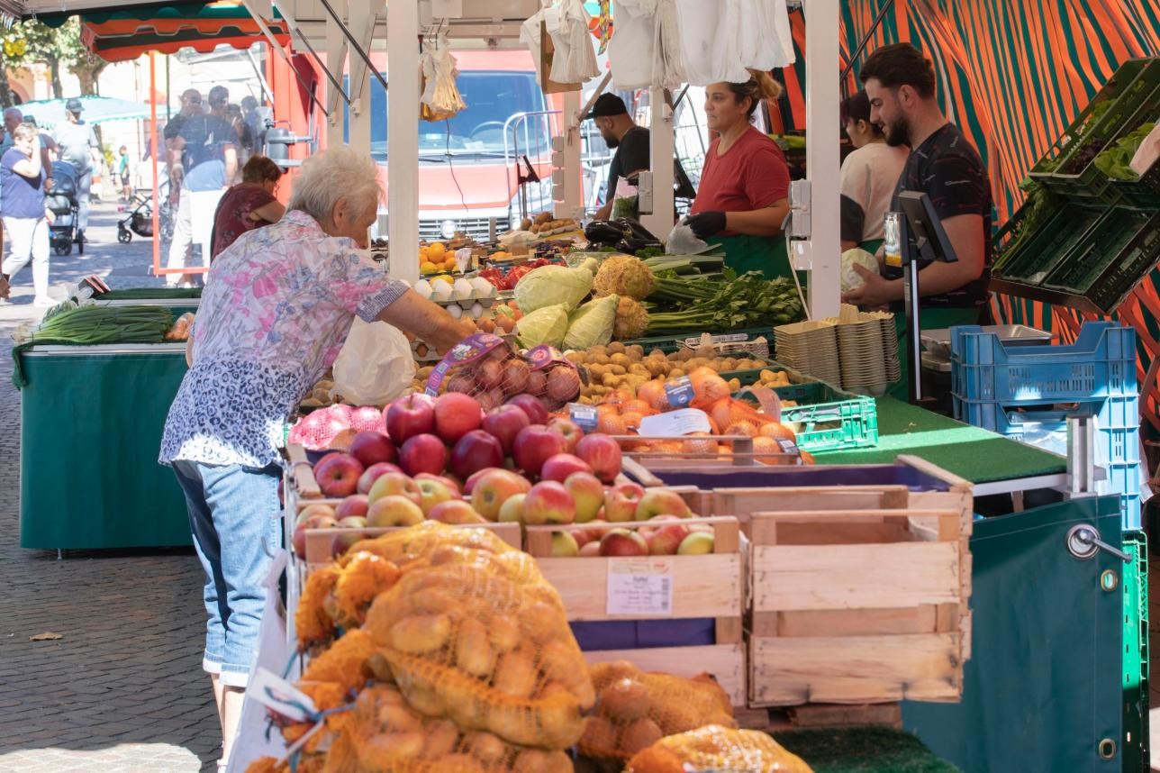 Weekly market in Rastatt