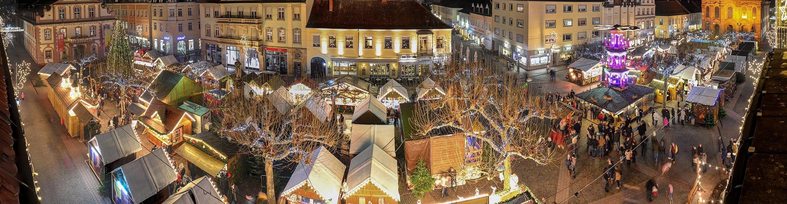 Luftaufnahme Weihnachtsmarkt Rastatt