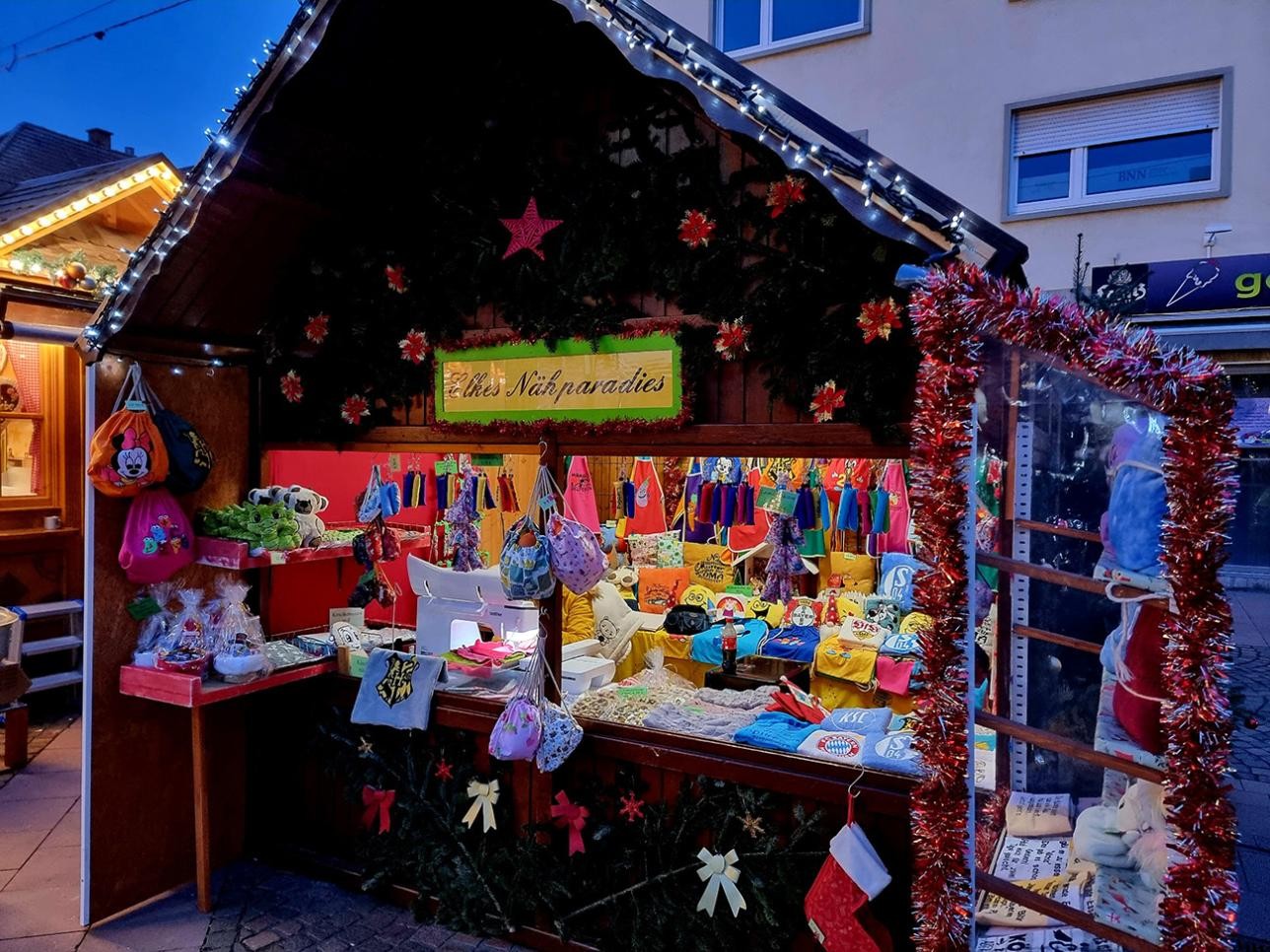 Selbstgenähtes auf dem Weihnachtsmarkt