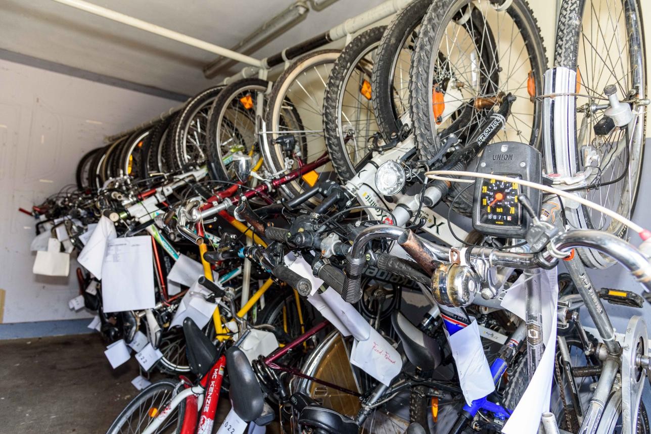 Foto: Gerhard Dinger Gefundene Fahrräder in einem Raum