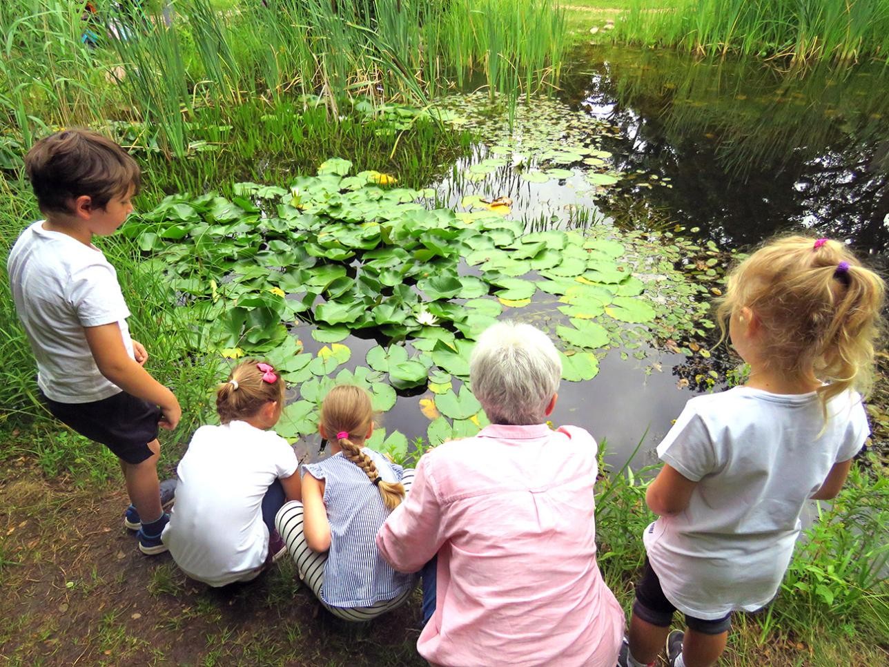Kinder am Teich