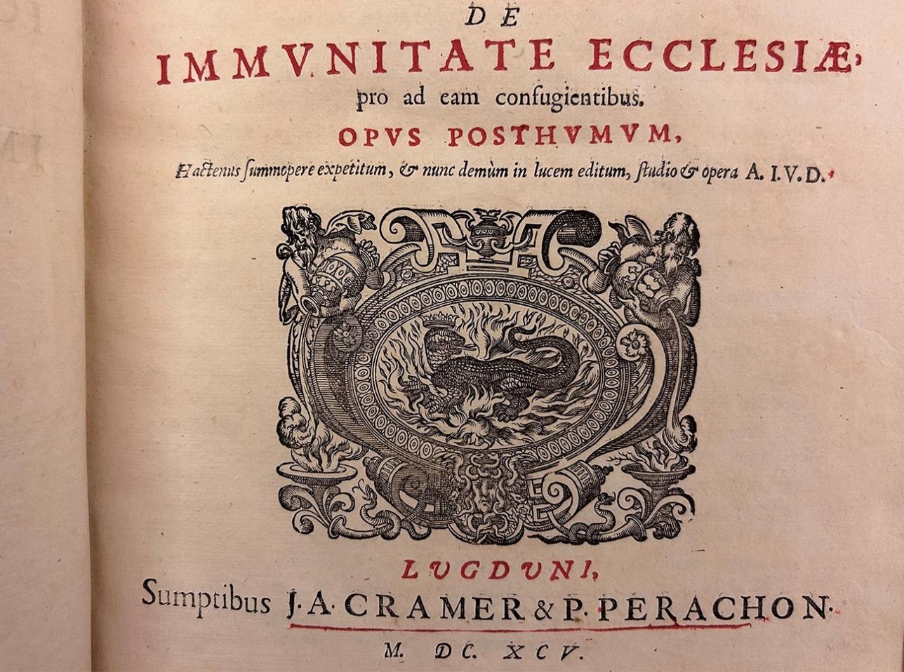 Signet des Verlagshauses Cramer & Perachon, Lyon 1695