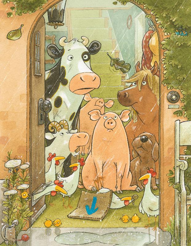 Illustration von Alexander Steffensmeier aus Lieselotte im Regen