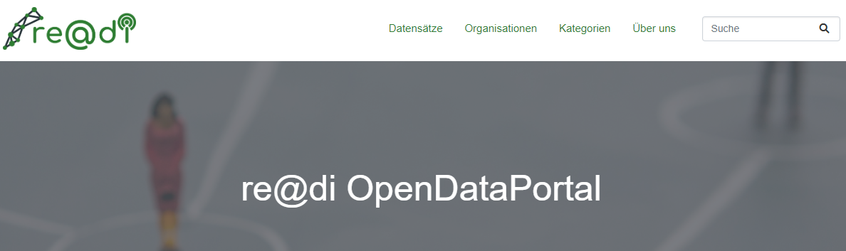 Screenshot Startseite readi OpenDataPortal