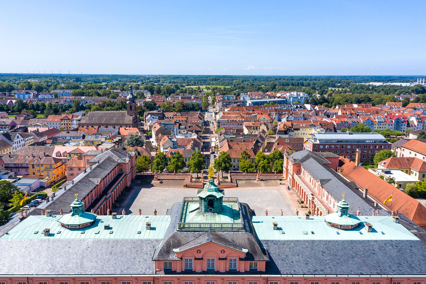 Vue aérienne du centre-ville de Rastatt